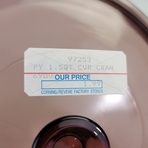 Vtg PYREX 1.5 QT Cover Cranberry - Picture 9 of 11